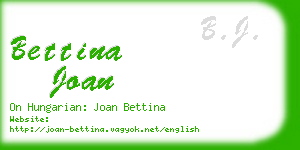 bettina joan business card